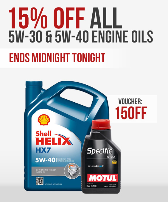 15% OffAll 5w-30 and 5w-40 engine oils