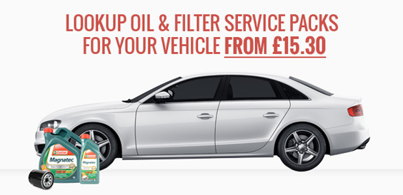 Oil and Filter service packs from only Â£15.30