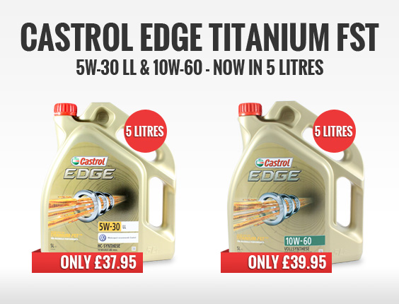 Castrol EDGE 5w-30 LL and 10w-60 now in 5 Litres