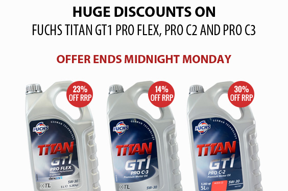 Huge discounts on fuchs titan GT1 oils - offer ends midnight Monday