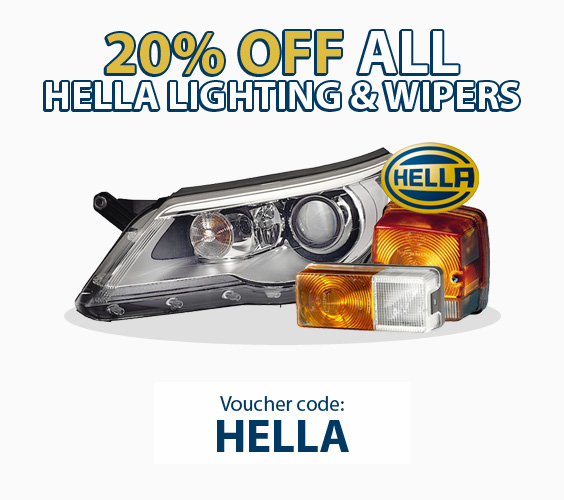 20% off all Hella lighting and wipers